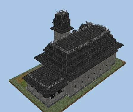 Spooky Addams Family Mansion House Minecraft schematic preview