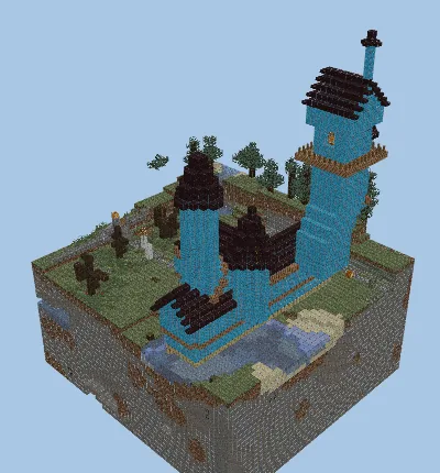 Spooky Haunted House With Giant Pumpkin Minecraft schematic