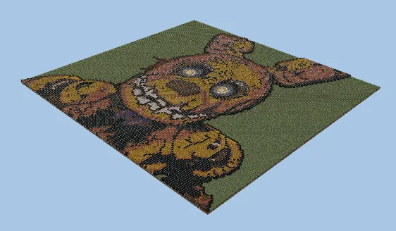 Springtrap Pixel Art Build Minecraft schematic preview
