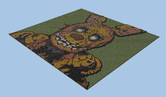 Springtrap Pixel Art Build Minecraft schematic