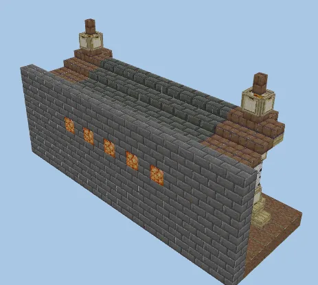 Spruce Adobe Trading Hall Minecraft schematic preview