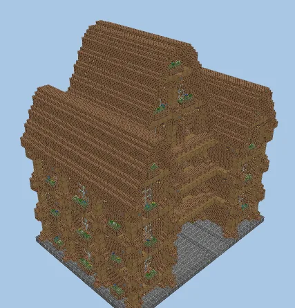 Spruce Mansion Litematic Build Minecraft schematic preview