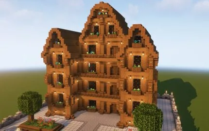 Spruce Mansion Litematic Build Minecraft schematic