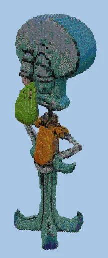 Squidward Sculpture Minecraft schematic preview