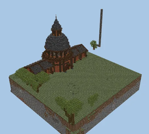 Starter Base with Auto Furnaces and Trading Hall Minecraft schematic