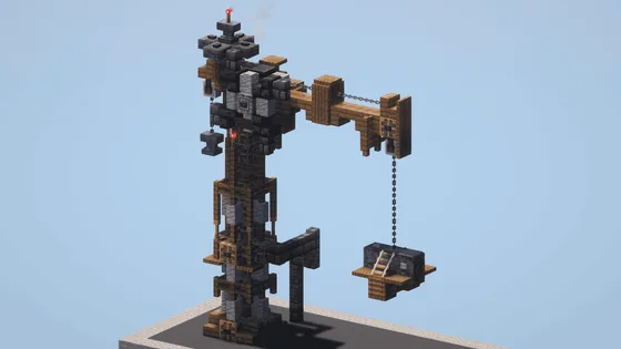 Steampunk Crane Structure Minecraft schematic