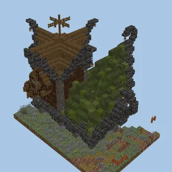Steampunk Fantasy House Build Minecraft schematic