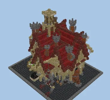 Steampunk Medieval Red House Minecraft schematic preview