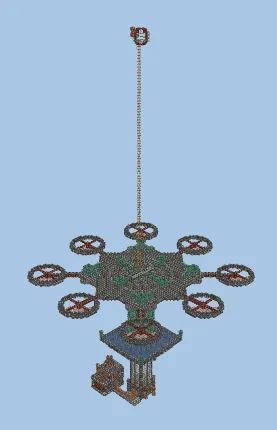 Steampunk Mob Farm with Sorting Minecraft schematic