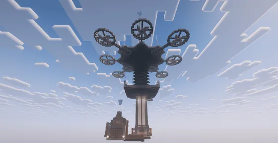 Steampunk Mob Farm with Sorting Minecraft schematic