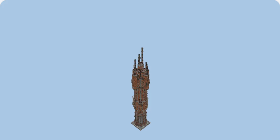 Steampunk Skyscraper Model 4 Minecraft schematic preview