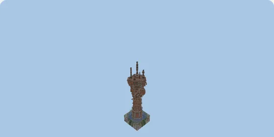 Steampunk Skyscraper Model 5 Tower Minecraft schematic