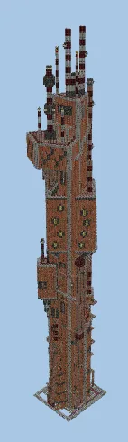 Steampunk Skyscraper Model Minecraft schematic preview