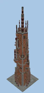 Steampunk Tower Model Minecraft schematic preview