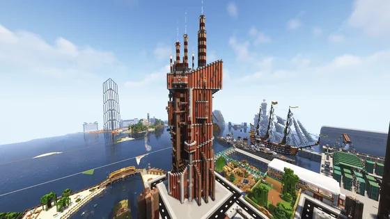 Steampunk Tower Model Minecraft schematic