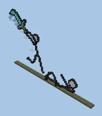 Stickman Battle Pixel Art Minecraft schematic