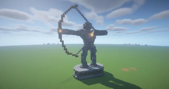 Stone Archer Statue Minecraft schematic