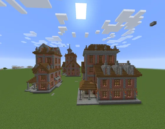 Stone Brick Houses Minecraft schematic