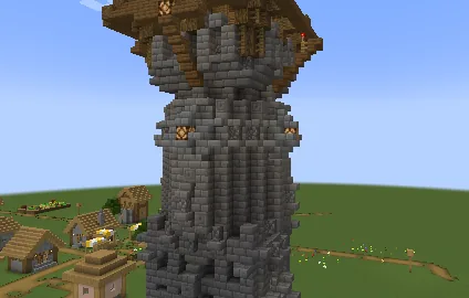 Stone Brick Medieval Tower Minecraft schematic