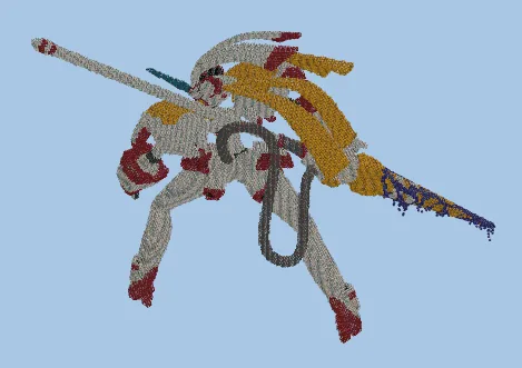 Strelitzia Mecha Darling in the Franxx Build Minecraft schematic