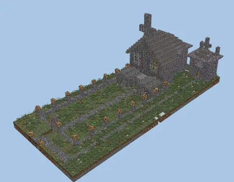 Stylized Satanic Temple Structure Minecraft schematic preview