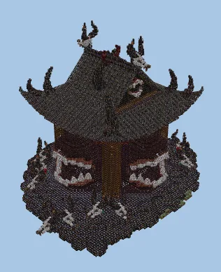 Sukuna Evil Sanctuary Japanese Temple Minecraft schematic preview