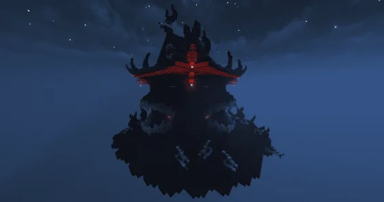 Sukuna Evil Sanctuary Japanese Temple Minecraft schematic