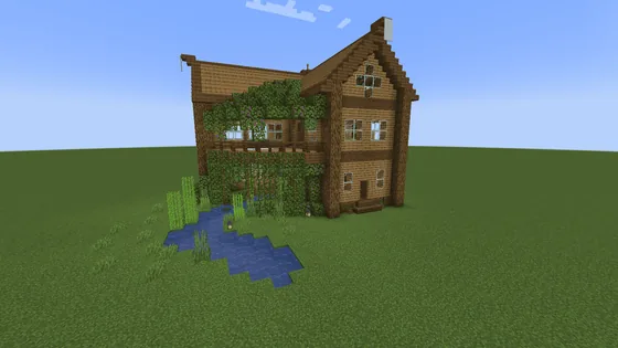 Survival Oak and Spruce Cottage Minecraft schematic
