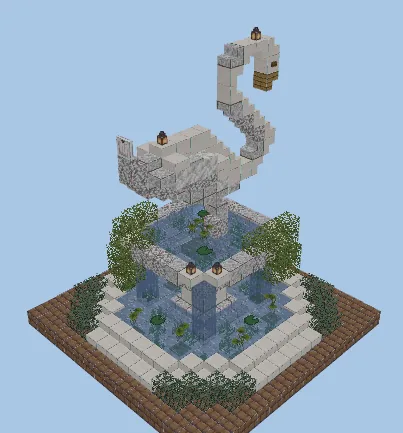 Swan Fountain Structure Minecraft schematic