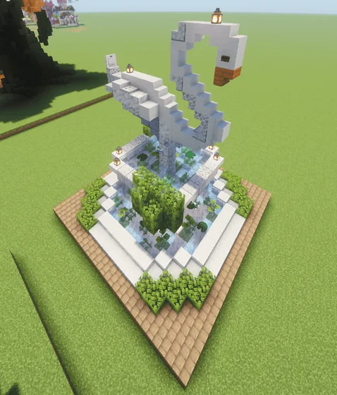Swan Fountain Structure Minecraft schematic