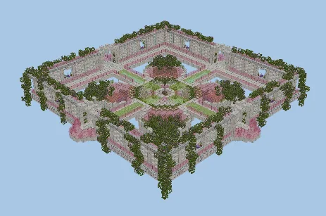 Symmetrical Azalea Base Minecraft schematic