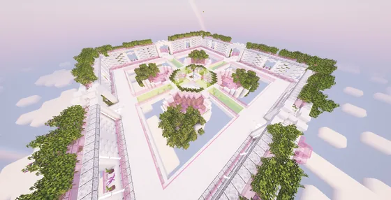 Symmetrical Azalea Base Minecraft schematic