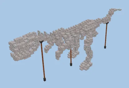 T-Rex Skeleton Decoration Minecraft schematic