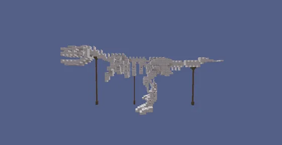 T-Rex Skeleton Decoration Minecraft schematic