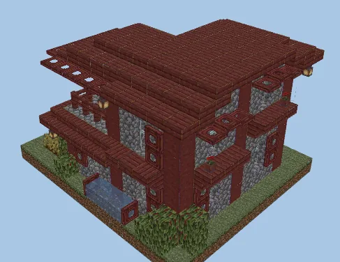 Taiga House Medium Size Minecraft schematic