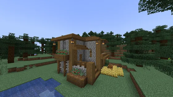 Taiga House Medium Size Minecraft schematic