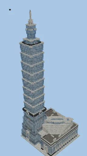Realistic Taipei 101 Tower Minecraft schematic
