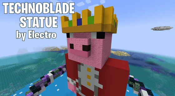 Technoblade Memorial Statue Minecraft schematic
