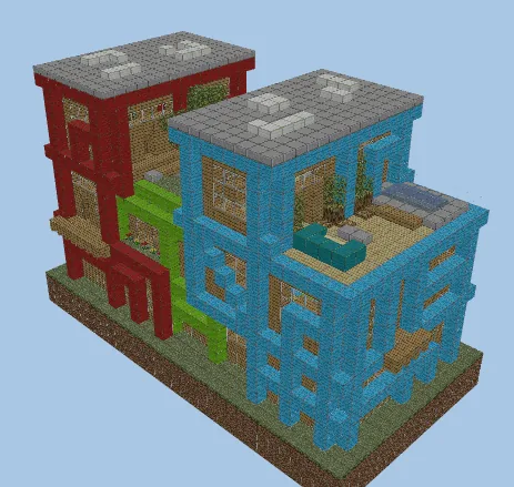 Tetris Inspired House Minecraft schematic
