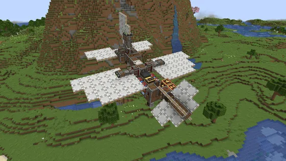 The Gear Plane Flying Machine Minecraft schematic