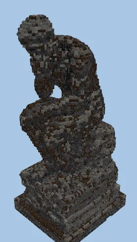 The Thinker Statue Minecraft schematic