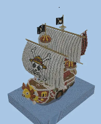 Thousand Sunny One Piece Ship Schematic Minecraft schematic
