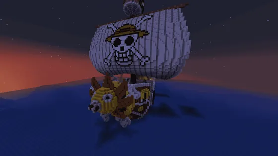 Thousand Sunny One Piece Ship Schematic Minecraft schematic