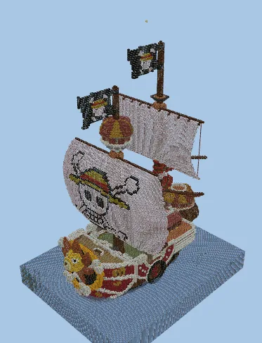 Thousand Sunny Ship Replica Minecraft schematic preview