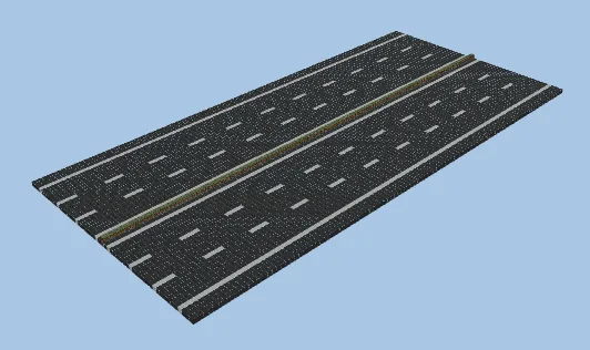 Three Lane Highway Structure Minecraft schematic