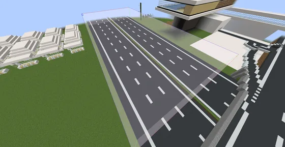 Three Lane Highway Structure Minecraft schematic