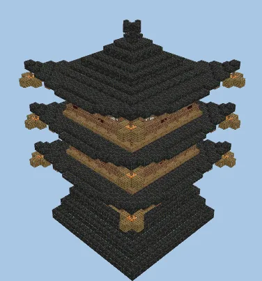 Three Story Japanese Pagoda Minecraft schematic preview