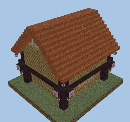 Three Story Wooden House Minecraft schematic