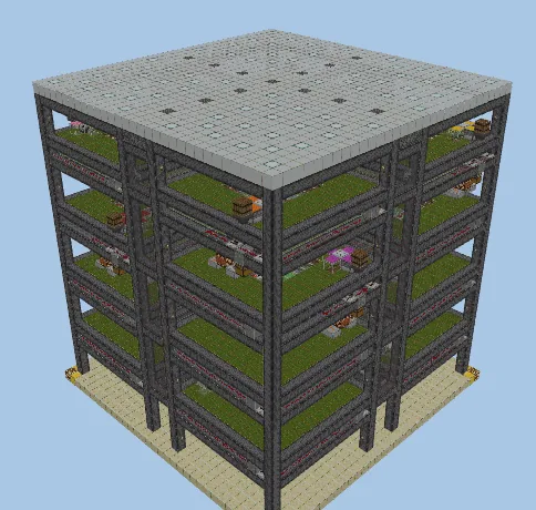 Tiered Automatic Wool Farm Minecraft schematic preview