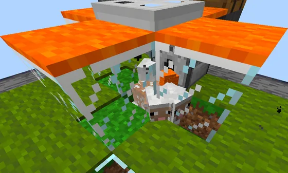 Tiered Automatic Wool Farm Minecraft schematic